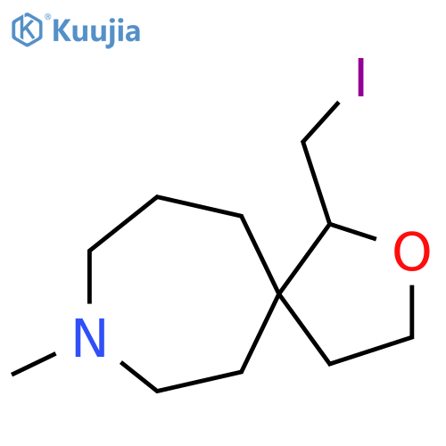 1-(iodomethyl)-8-methyl-2-oxa-8-azaspiro4.6undecane structure