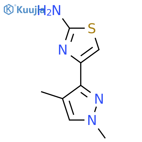 4-(1,4-dimethyl-1H-pyrazol-3-yl)-1,3-thiazol-2-amine structure