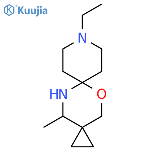 9-ethyl-13-methyl-5-oxa-9,12-diazadispiro2.2.5^{6}.2^{3}tridecane structure