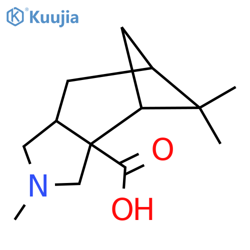 4,9,9-trimethyl-4-azatricyclo6.1.1.0,2,6decane-2-carboxylic acid structure