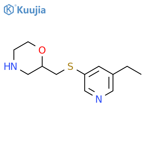 2-{(5-ethylpyridin-3-yl)sulfanylmethyl}morpholine structure