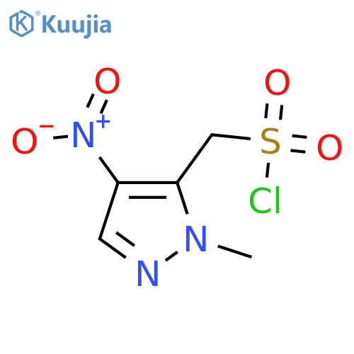 (1-methyl-4-nitro-1H-pyrazol-5-yl)methanesulfonyl chloride structure