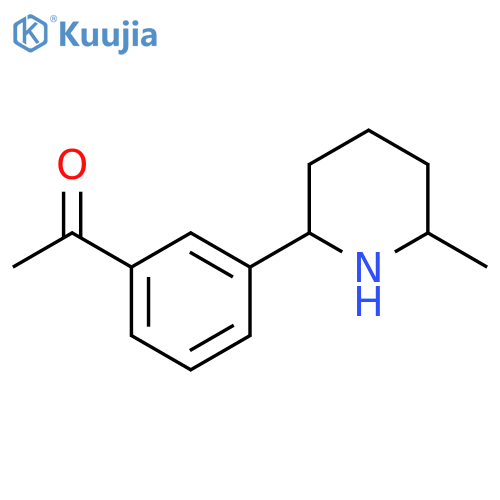 1-3-(6-methylpiperidin-2-yl)phenylethan-1-one structure
