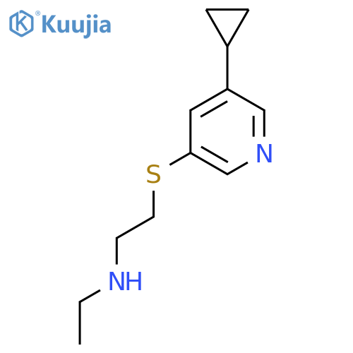 {2-(5-cyclopropylpyridin-3-yl)sulfanylethyl}(ethyl)amine structure