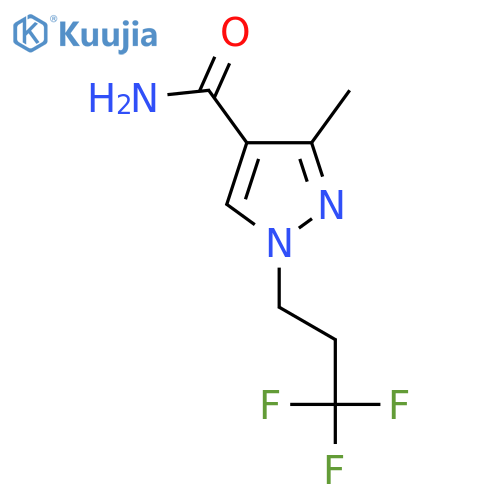 3-methyl-1-(3,3,3-trifluoropropyl)-1H-pyrazole-4-carboxamide structure