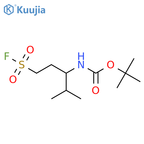 tert-butyl N-1-(fluorosulfonyl)-4-methylpentan-3-ylcarbamate structure