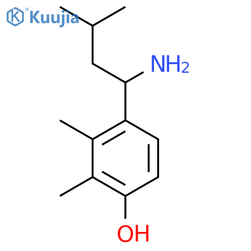 4-(1-amino-3-methylbutyl)-2,3-dimethylphenol structure