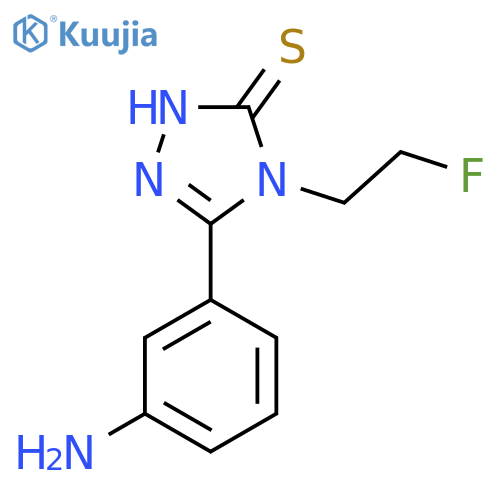 5-(3-aminophenyl)-4-(2-fluoroethyl)-4H-1,2,4-triazole-3-thiol structure
