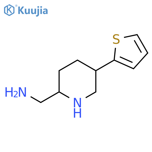5-(thiophen-2-yl)piperidin-2-ylmethanamine structure
