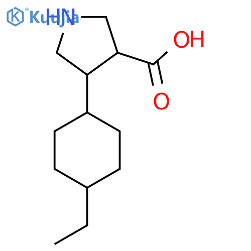 4-(4-ethylcyclohexyl)pyrrolidine-3-carboxylic acid structure