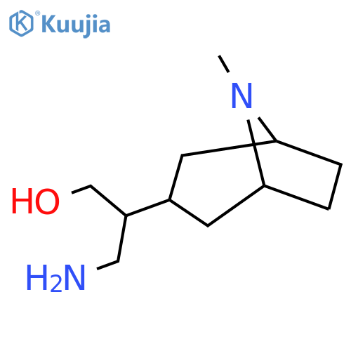 3-amino-2-{8-methyl-8-azabicyclo3.2.1octan-3-yl}propan-1-ol structure