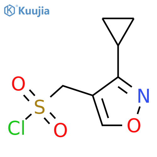 (3-cyclopropyl-1,2-oxazol-4-yl)methanesulfonyl chloride structure