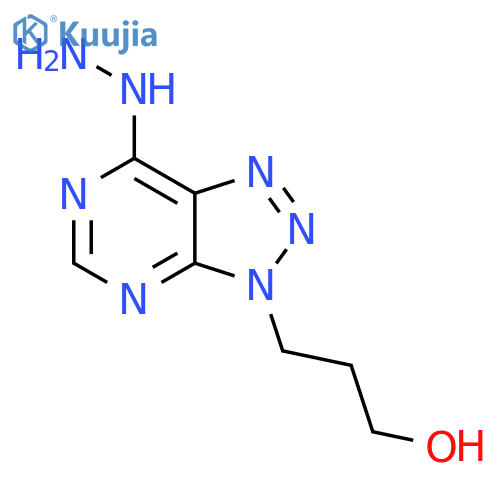 3-{7-hydrazinyl-3H-1,2,3triazolo4,5-dpyrimidin-3-yl}propan-1-ol structure