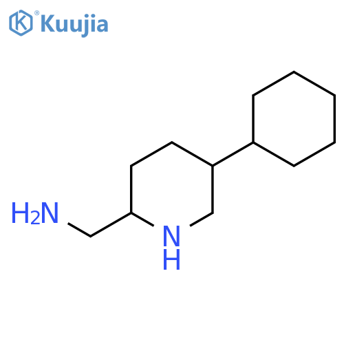 (5-cyclohexylpiperidin-2-yl)methanamine structure