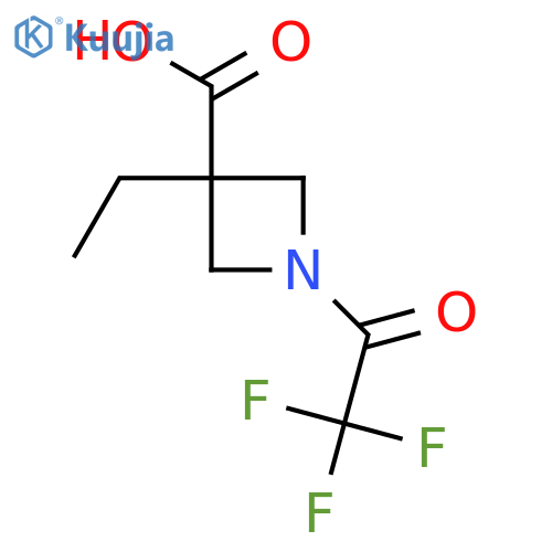 3-Ethyl-1-(trifluoroacetyl)azetidine-3-carboxylic acid structure