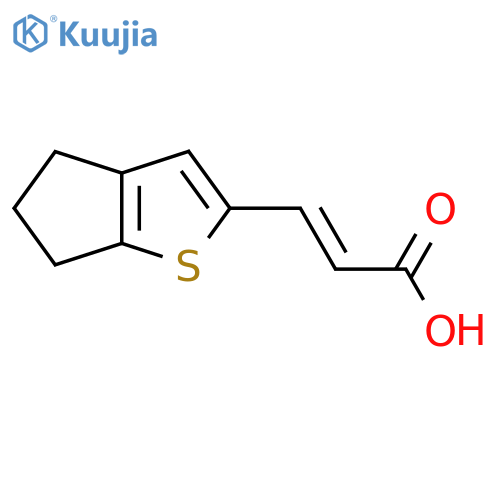 (2E)-3-{4H,5H,6H-cyclopentabthiophen-2-yl}prop-2-enoic acid structure