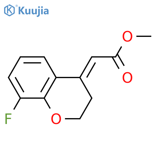 methyl 2-(4E)-8-fluoro-3,4-dihydro-2H-1-benzopyran-4-ylideneacetate structure
