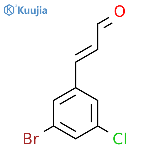 3-(3-bromo-5-chlorophenyl)prop-2-enal structure