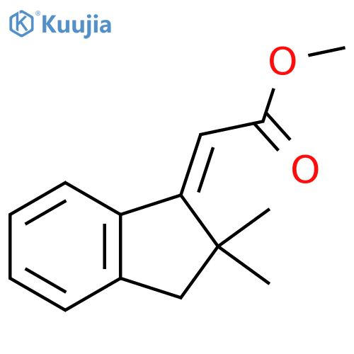 methyl 2-(1E)-2,2-dimethyl-2,3-dihydro-1H-inden-1-ylideneacetate structure