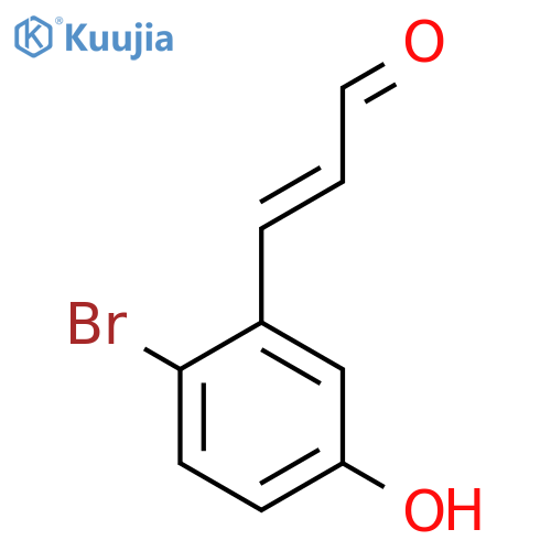 3-(2-bromo-5-hydroxyphenyl)prop-2-enal structure
