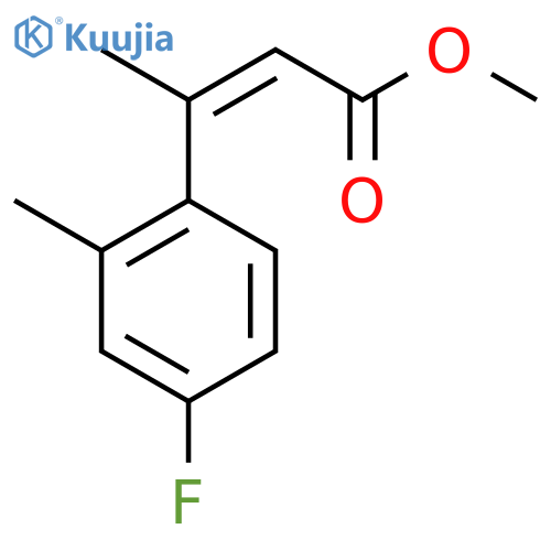 methyl (2Z)-3-(4-fluoro-2-methylphenyl)but-2-enoate structure