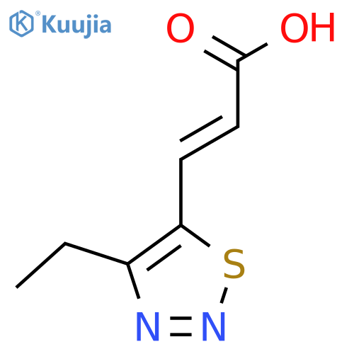 (2E)-3-(4-ethyl-1,2,3-thiadiazol-5-yl)prop-2-enoic acid structure