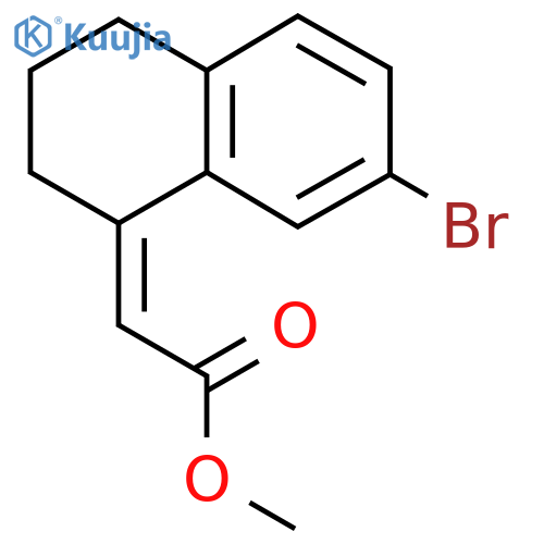 methyl 2-(1Z)-7-bromo-1,2,3,4-tetrahydronaphthalen-1-ylideneacetate structure