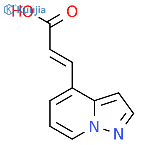 (2E)-3-{pyrazolo1,5-apyridin-4-yl}prop-2-enoic acid structure