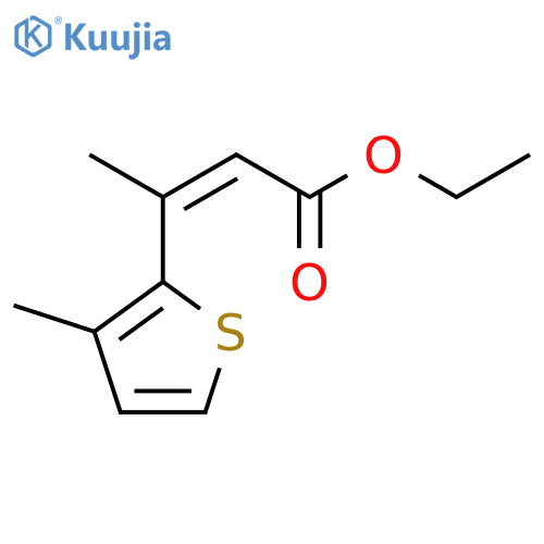 ethyl (2Z)-3-(3-methylthiophen-2-yl)but-2-enoate structure