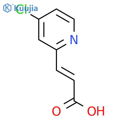 (2E)-3-(4-chloropyridin-2-yl)prop-2-enoic acid structure