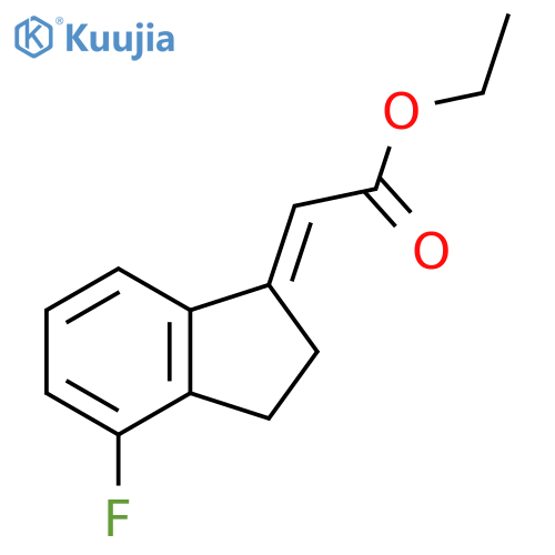 ethyl 2-(1E)-4-fluoro-2,3-dihydro-1H-inden-1-ylideneacetate structure