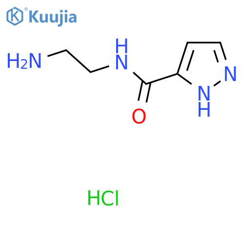 N-(2-aminoethyl)-1H-pyrazole-5-carboxamide hydrochloride structure