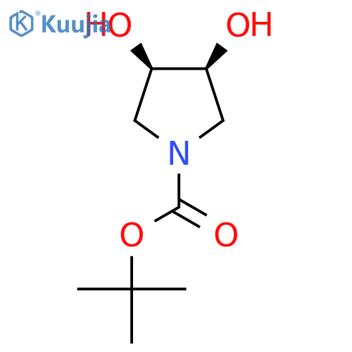 (3R,4S)-Tert-Butyl 3,4-dihydroxypyrrolidine-1-carboxylate structure