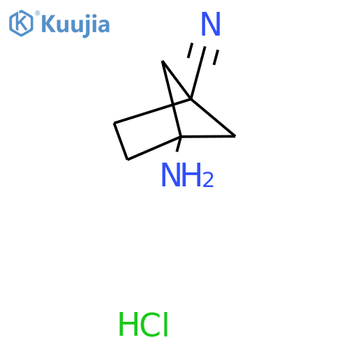 4-Aminobicyclo[2.1.1]hexane-1-carbonitrile;hydrochloride structure