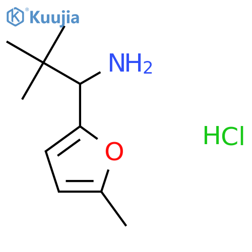 2,2-Dimethyl-1-(5-methylfuran-2-yl)propan-1-amine hydrochloride structure