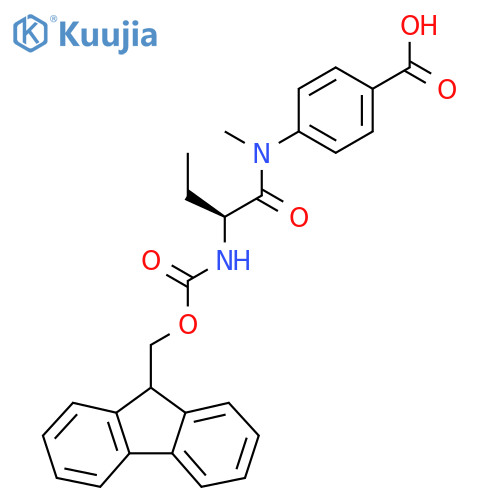 4-(2S)-2-({(9H-fluoren-9-yl)methoxycarbonyl}amino)-N-methylbutanamidobenzoic acid structure