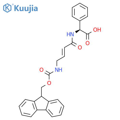 (2S)-2-4-({(9H-fluoren-9-yl)methoxycarbonyl}amino)but-2-enamido-2-phenylacetic acid structure