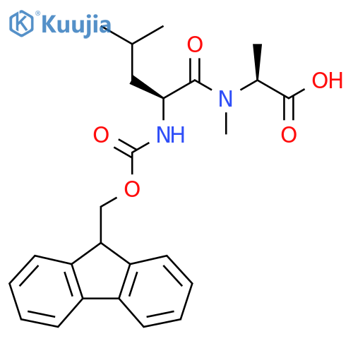 (2S)-2-(2S)-2-({(9H-fluoren-9-yl)methoxycarbonyl}amino)-N,4-dimethylpentanamidopropanoic acid structure
