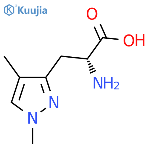 (2R)-2-amino-3-(1,4-dimethyl-1H-pyrazol-3-yl)propanoic acid structure