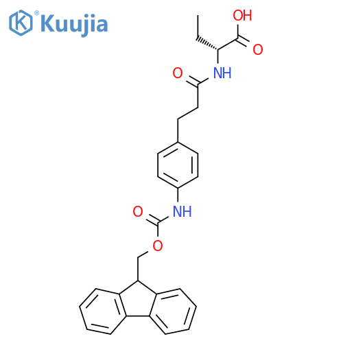 (2R)-2-{3-4-({(9H-fluoren-9-yl)methoxycarbonyl}amino)phenylpropanamido}butanoic acid structure