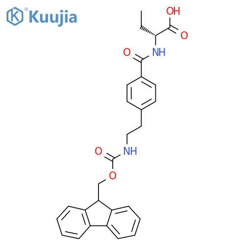(2R)-2-({4-2-({(9H-fluoren-9-yl)methoxycarbonyl}amino)ethylphenyl}formamido)butanoic acid structure