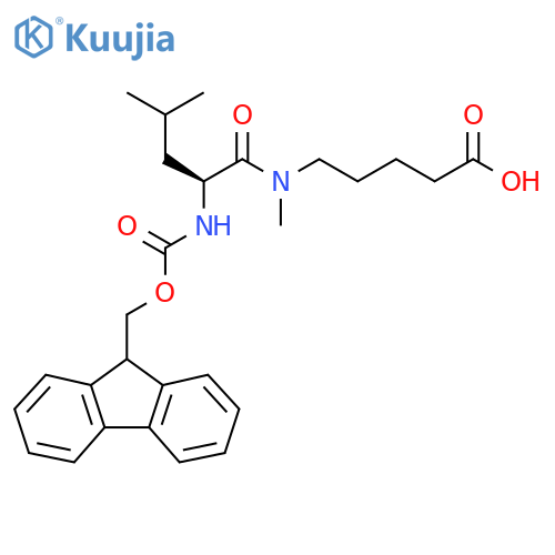 5-(2S)-2-({(9H-fluoren-9-yl)methoxycarbonyl}amino)-N,4-dimethylpentanamidopentanoic acid structure