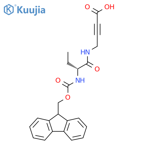 4-(2R)-2-({(9H-fluoren-9-yl)methoxycarbonyl}amino)butanamidobut-2-ynoic acid structure