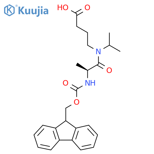 4-(2S)-2-({(9H-fluoren-9-yl)methoxycarbonyl}amino)-N-(propan-2-yl)propanamidobutanoic acid structure