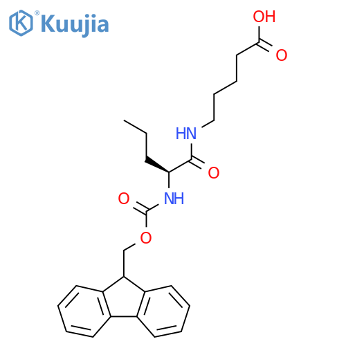 5-(2S)-2-({(9H-fluoren-9-yl)methoxycarbonyl}amino)pentanamidopentanoic acid structure