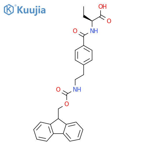 (2S)-2-({4-2-({(9H-fluoren-9-yl)methoxycarbonyl}amino)ethylphenyl}formamido)butanoic acid structure
