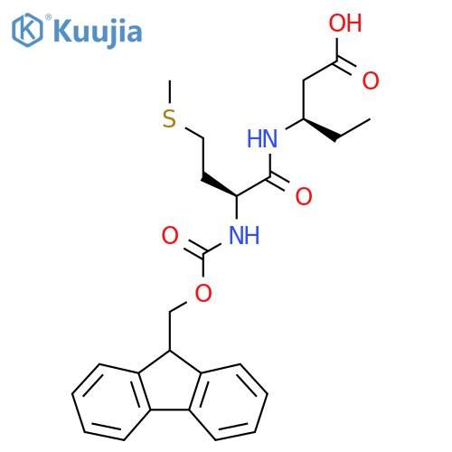 (3R)-3-(2S)-2-({(9H-fluoren-9-yl)methoxycarbonyl}amino)-4-(methylsulfanyl)butanamidopentanoic acid structure