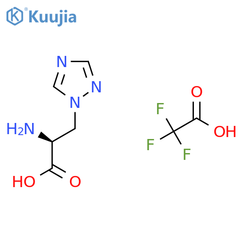 (2S)-2-amino-3-(1H-1,2,4-triazol-1-yl)propanoic acid, trifluoroacetic acid structure