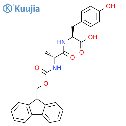 (2S)-2-(2R)-2-({(9H-fluoren-9-yl)methoxycarbonyl}amino)propanamido-3-(4-hydroxyphenyl)propanoic acid structure