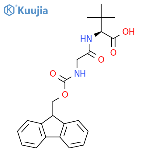 (2S)-2-2-({(9H-fluoren-9-yl)methoxycarbonyl}amino)acetamido-3,3-dimethylbutanoic acid structure
